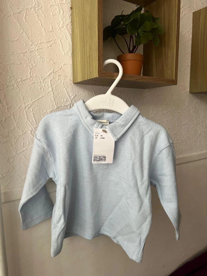 Polo manches longues H&M 6-9m neuf - photo numéro 1