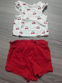 Ensemble t-shirt/short - 1 mois