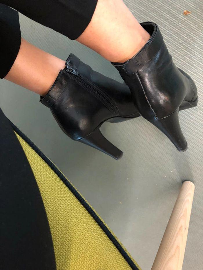 Bottines cuir noir t37 san marina - photo numéro 3