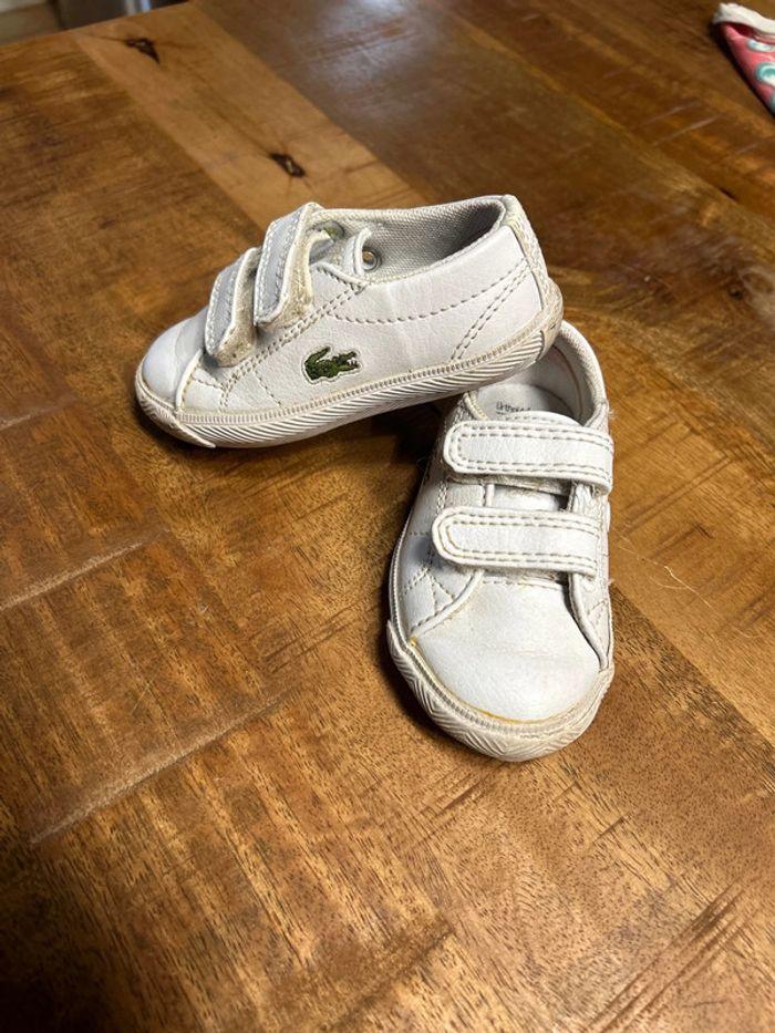 Baskets blanches Lacoste taille 19 - photo numéro 5