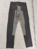 Pantalon d'équitation Décathlon fouganza noir et gris, taille 10 ans