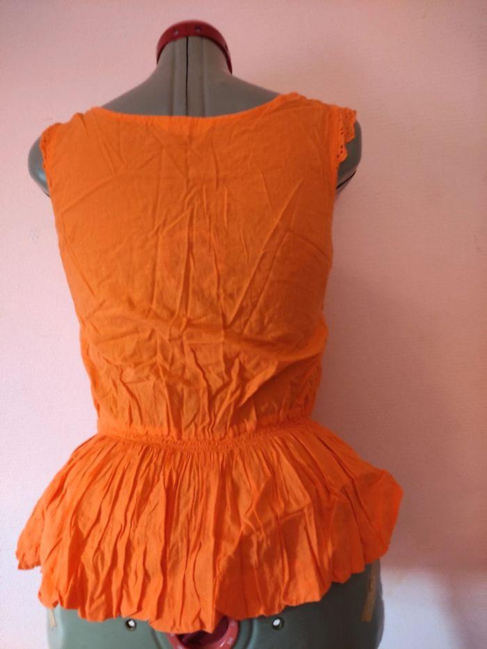 Top Bohème orange Lady Mei Taille L - photo numéro 3