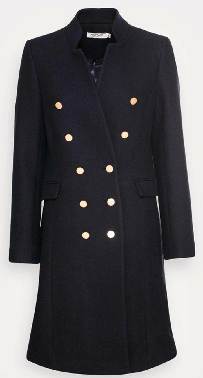 Manteau long boutonné en laine - photo numéro 6