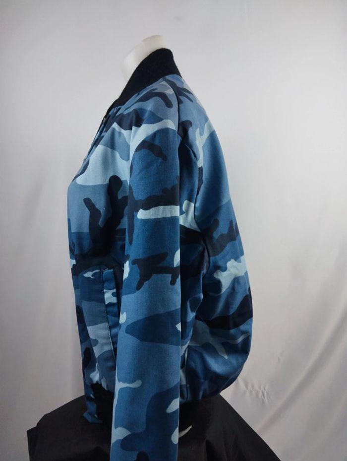 Veste bomber camouflage bleu - Taille XL - photo numéro 3