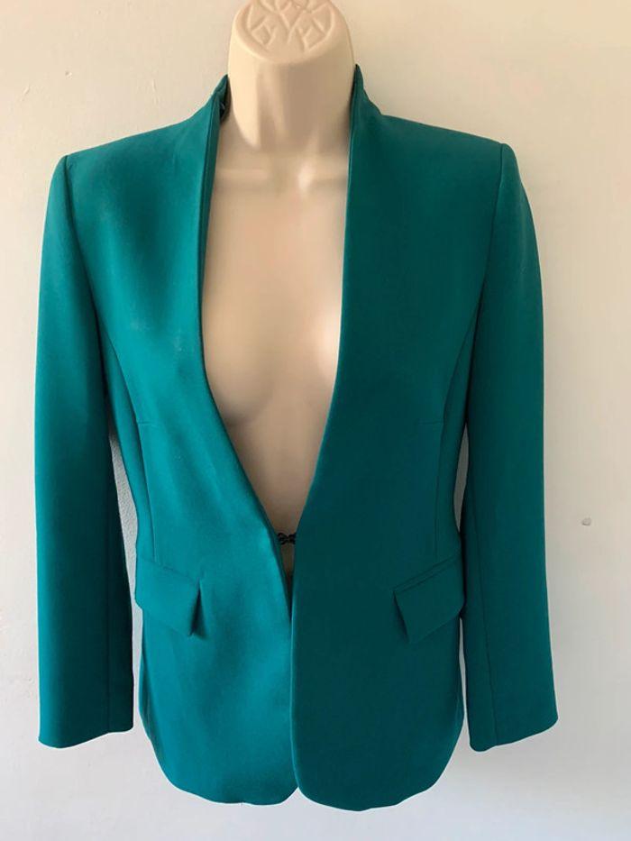 Blazer bleu vert Zara - photo numéro 1