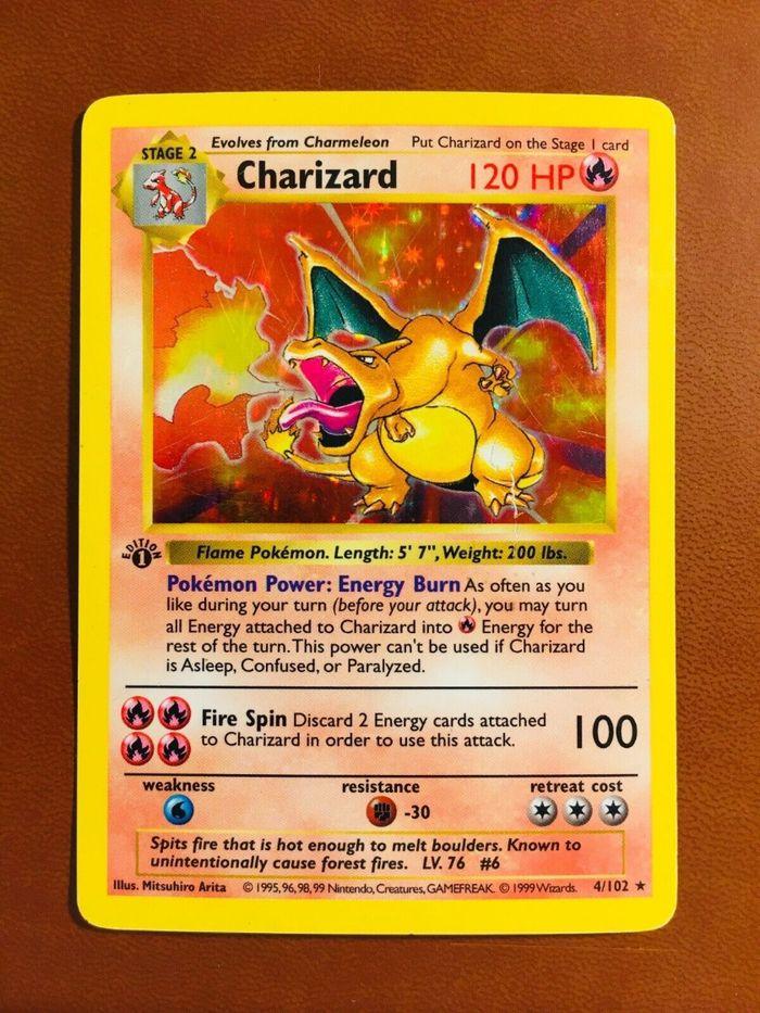 Carte Charizar Pokémon 1st Édition - photo numéro 1