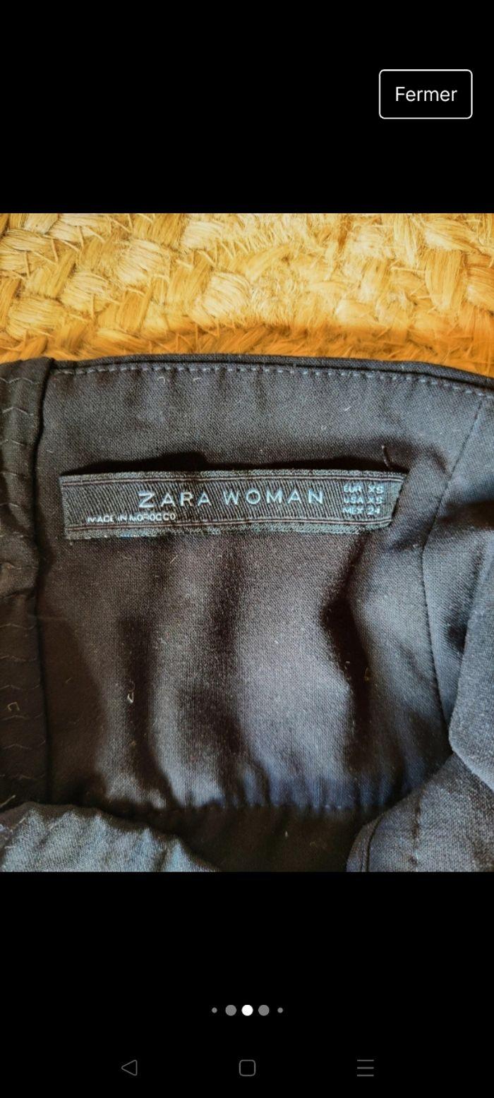 Ensemble Zara débardeur blanc ouvert dos jupe noire rétro taille haute taille 34 - photo numéro 6