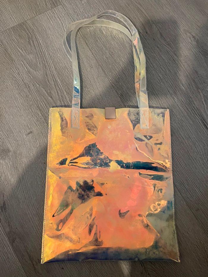 Sac en plastique rose effet brillant orange jaune wella - photo numéro 4