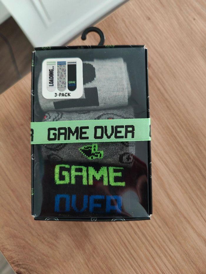 Trois paires de chaussettes enfant Game Over - photo numéro 1