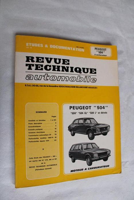 Revue technique Peugeot 504 - photo numéro 1