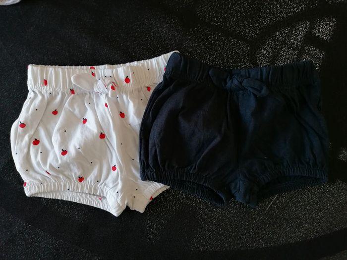 Lot 2 shorts en coton 3 mois - photo numéro 1