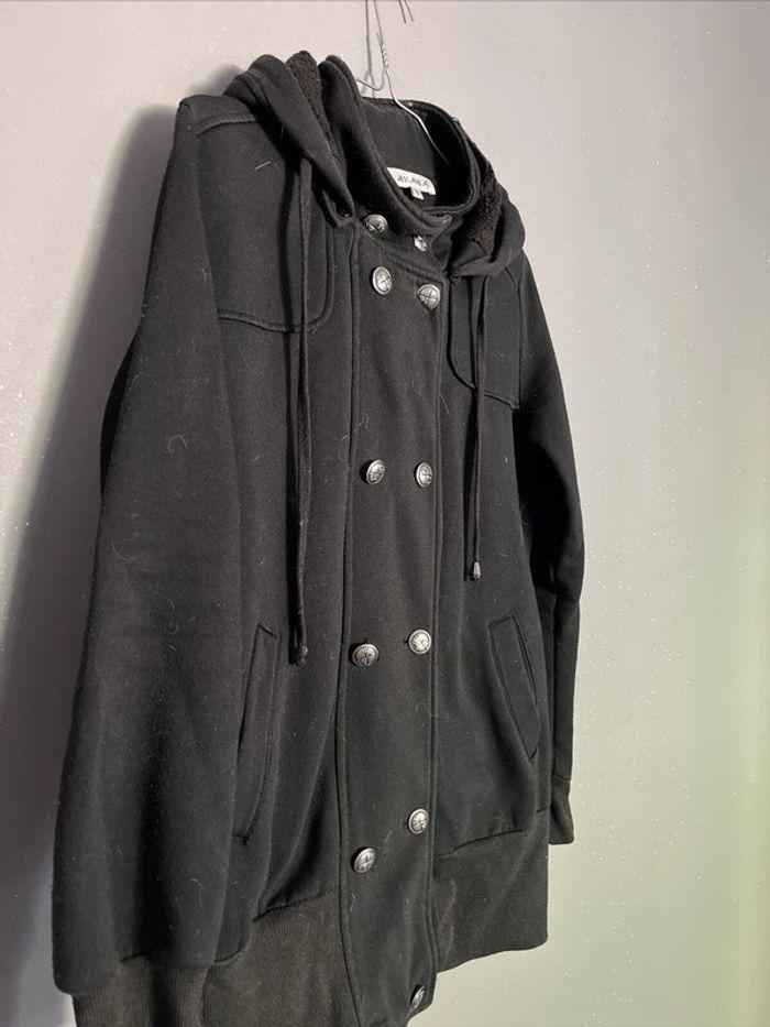 Manteau Gilet à Capuche amovible noir Azaka TS - photo numéro 2