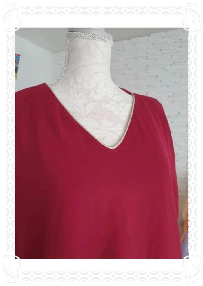 Blouse bordeaux cerise vanny taille M 38 - photo numéro 2