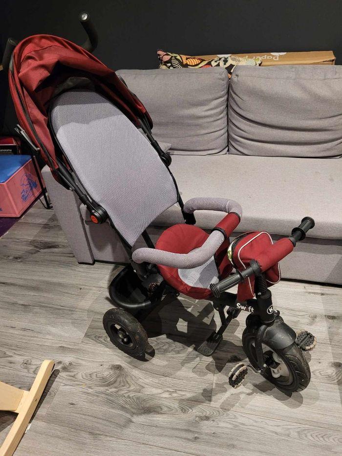 Vélo à pousser Kinderkraft rouge et gris