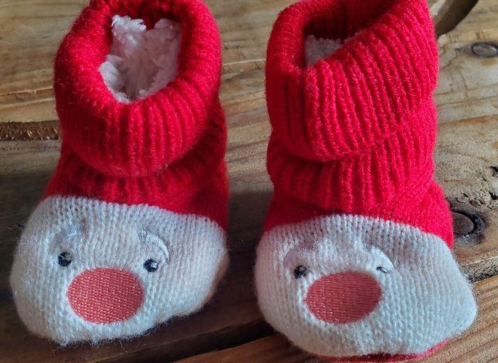 Chaussons chaussettes de Noël naissance - photo numéro 1