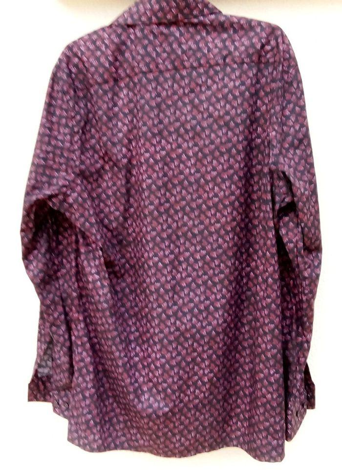 Chemise manches longues bordeaux à motifs Jupiter taille L - photo numéro 9