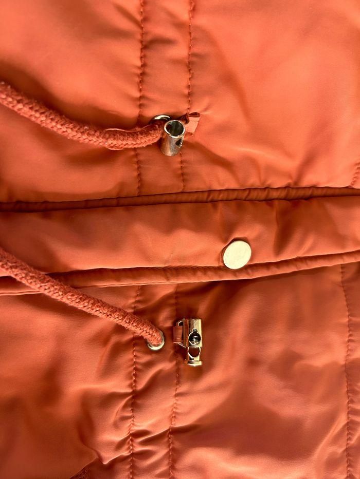 Manteau chaud à capuche corail/rose orange 6 ans - photo numéro 6