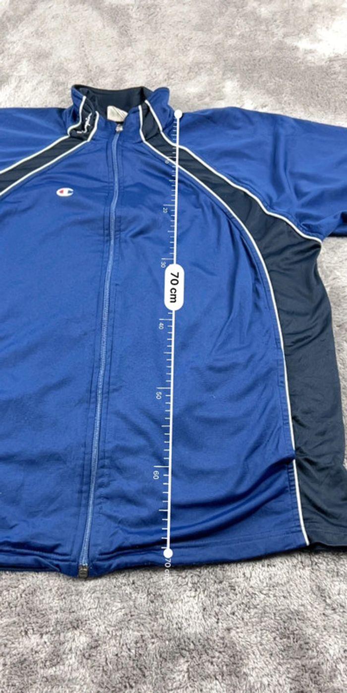 👕 Veste de Sport Champion Vintage 00’s logo brodé Bleu Marine Taille XXL 👕 - photo numéro 4