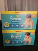 Lot de 2 paquets de couches Pampers Baby Dry Taille 3