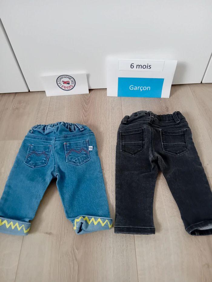 Lot 2 jeans garçon 6 mois La Compagnie des Petits - photo numéro 2