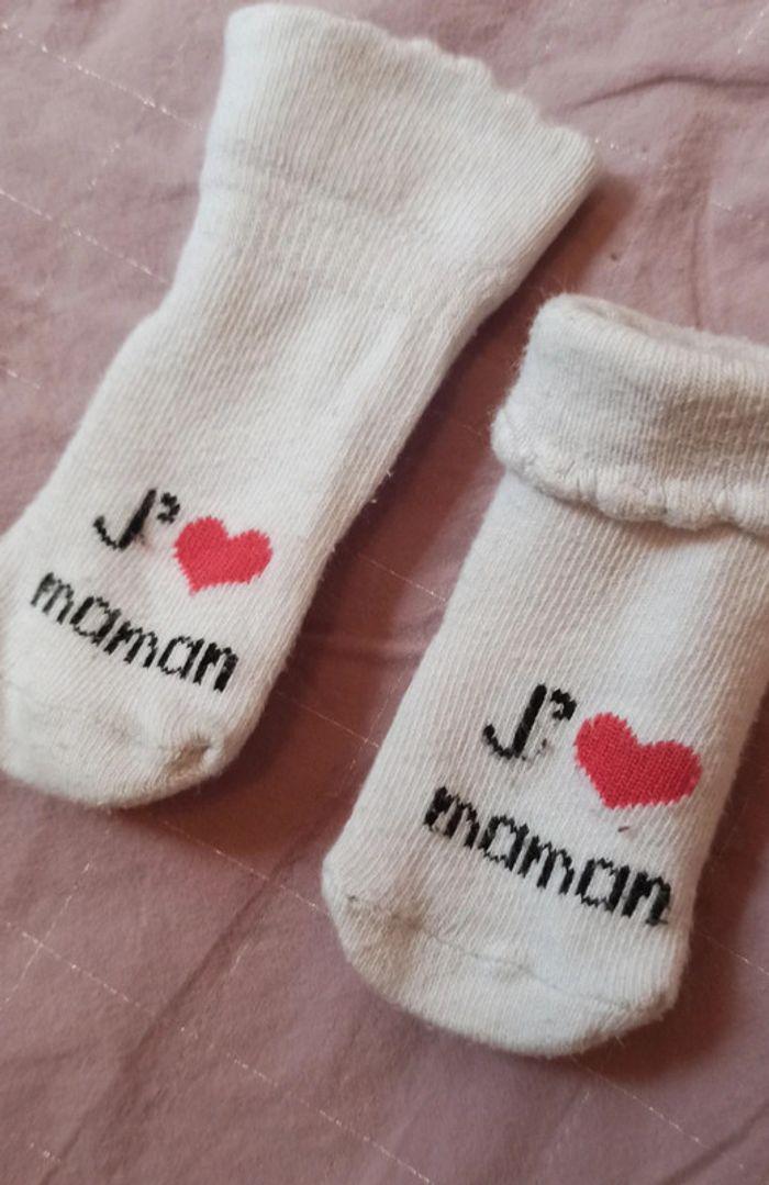 Chaussettes j'aime maman - photo numéro 2