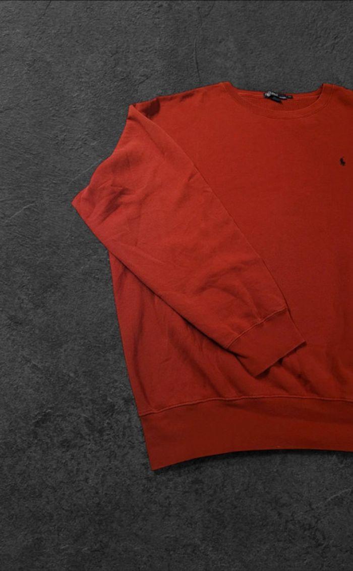 Sweat POLO Ralph Lauren Rouge Taille Xl Logo Brodé - photo numéro 3