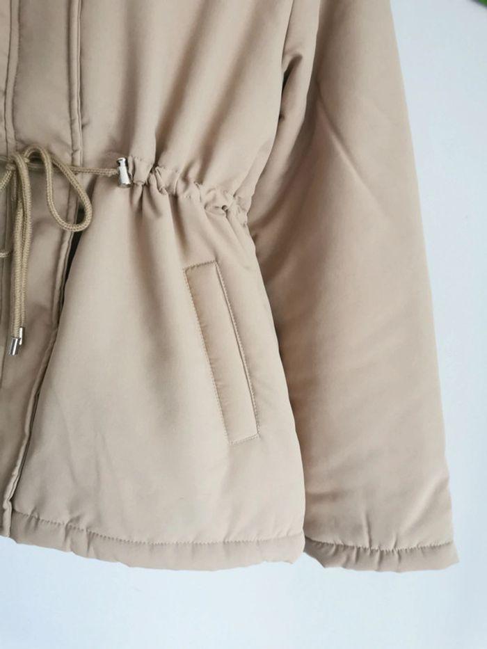 Parka beige cintrée à capuche Shein Ezwear Taille L - 40/42 - photo numéro 3