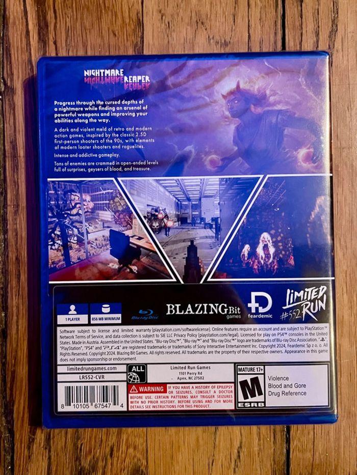 Nightmare Reaper, jeu Playstation 4 Ps4 / Ps5 Limited Run Games LRG #552 - photo numéro 2