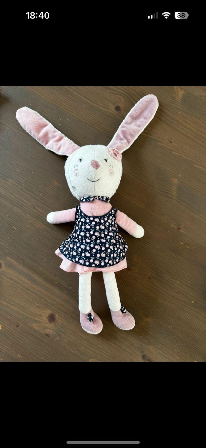 Doudou lapin Miss fleur de Lune Sauthon