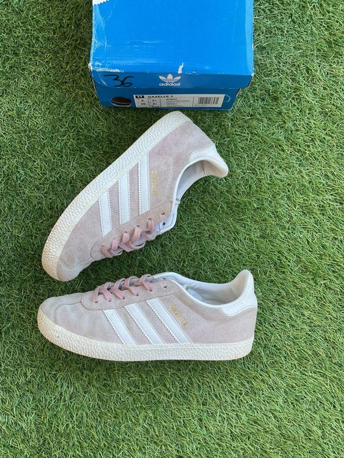 Adidas originals gazelle ice pink futur White gold size 36 - photo numéro 1