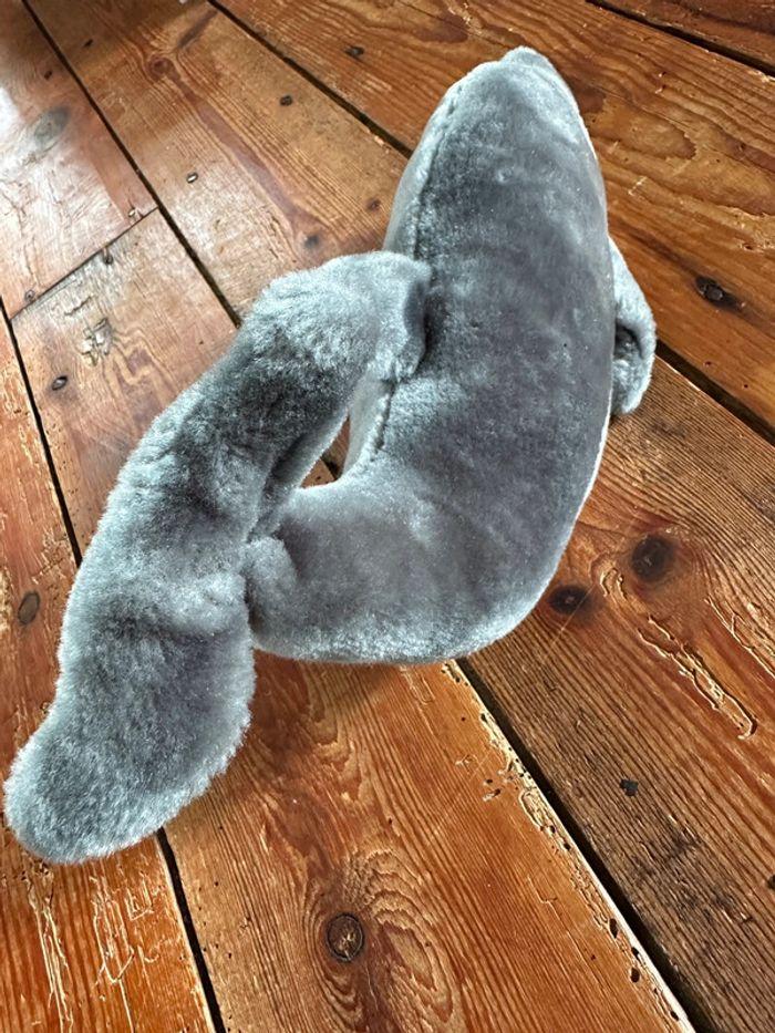 Marineland Grand dauphin peluche doudou gris 38cm yeux bleu animaux marins - photo numéro 6