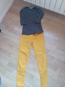 Jean skinny Mango jaune 34