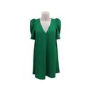 Robe tunique verte manches courtes bouffantes - Zara - T xs