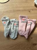 Chaussettes I love dans, I love mum naissance