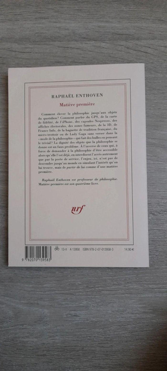 Matière Première de Raphaël Enthoven - photo numéro 2