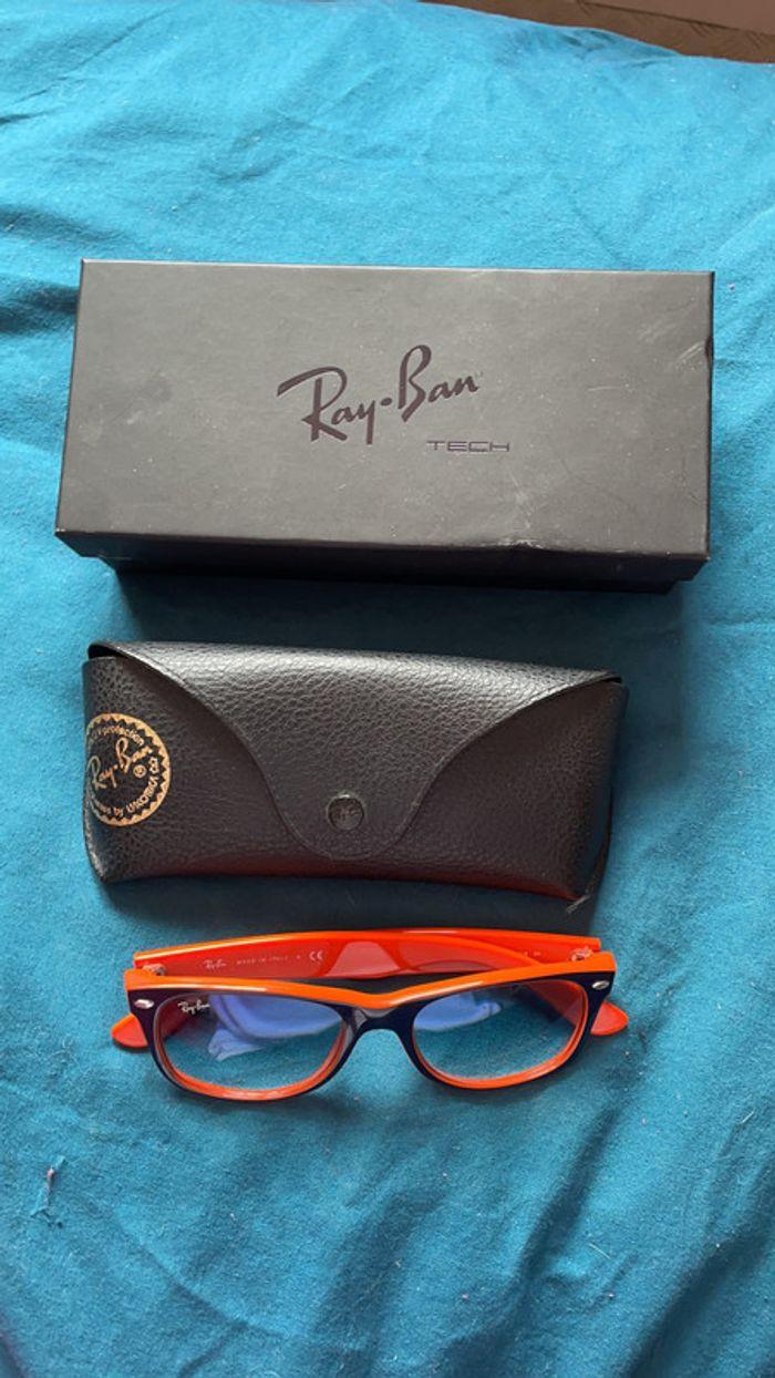 Lunette de soleil Ray ban Wayfarer orange et bleu - photo numéro 1