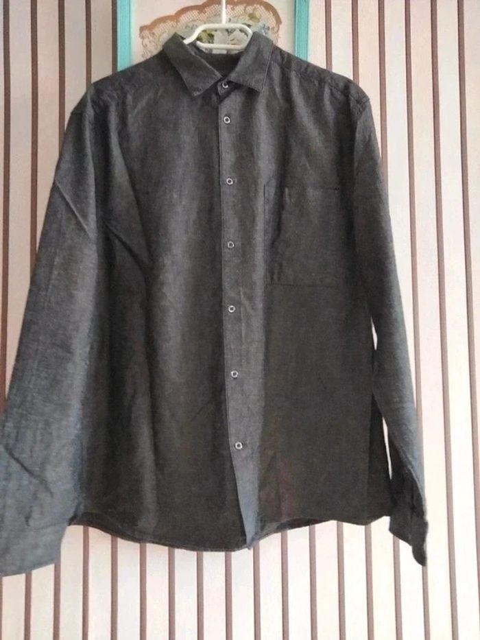 Chemise homme gris foncé taille L de chez Kiabi - photo numéro 1