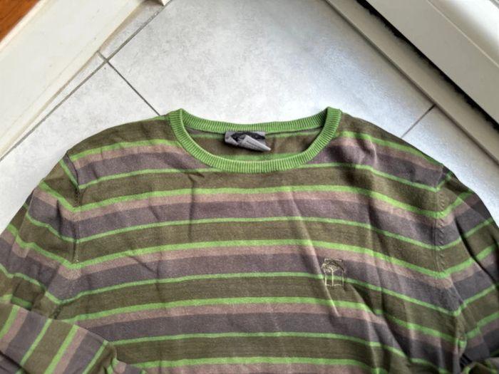 Pull homme, manches longues, taille L, marron et vert, Mahagony - photo numéro 2