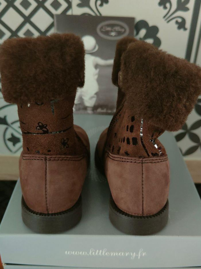 Chaussures chaudes d'hiver fille en cuir tout doux et souple. Taille 22. Neuf - photo numéro 3