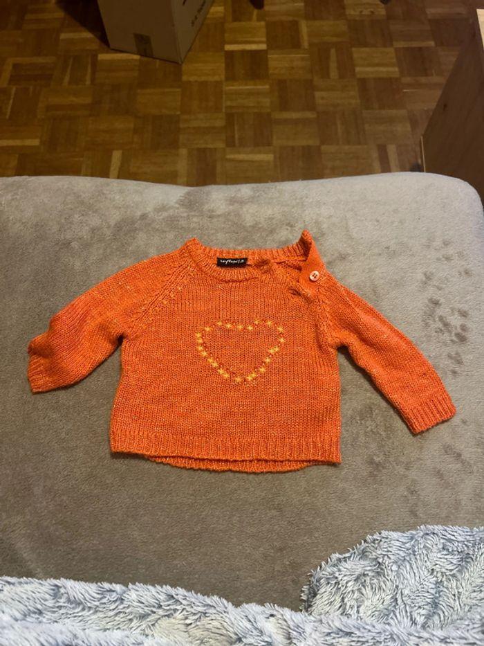 Jolie petit pull orange - photo numéro 1