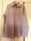 Chemise homme mauve manches longues