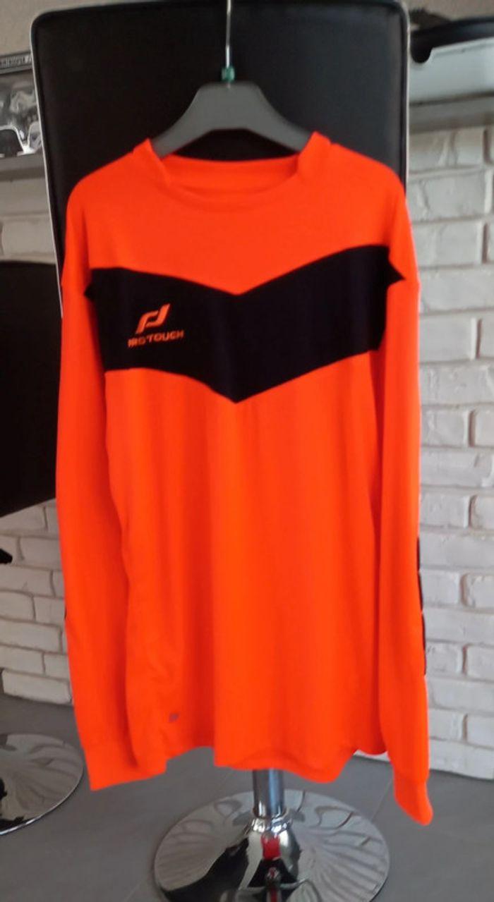 Maillot gardien de foot orange fluo/noir. S/M. Pro touch - photo numéro 1