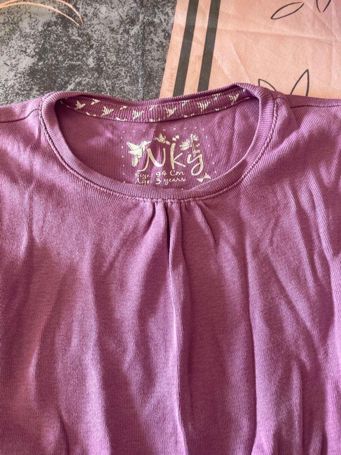 T shirt violet 3 ans NKY - photo numéro 2