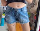 Short en jeans