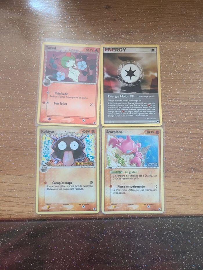 Lot de 3 cartes pokémon fantôme Holon et 1 carte force caché - photo numéro 1