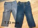 Lot de jeans T 23mois garçon