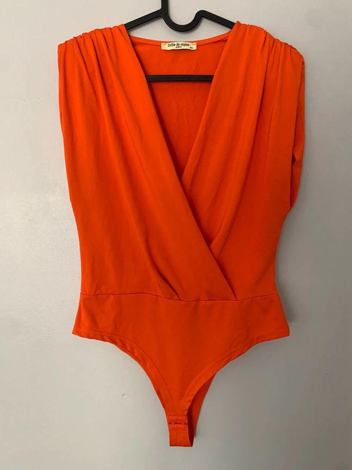 Body cache coeur neuf rouge orange Drôle de copine taille M/L - photo numéro 1