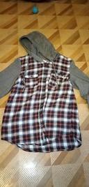 Chemise sweat à capuche