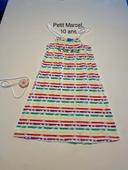 Robe plage neuve Petit Marcel rayée 10 ans