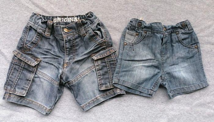 Lot 2 shorts en jeans, bleu, Tape à l'œil, 23/24mois 86cm - photo numéro 1